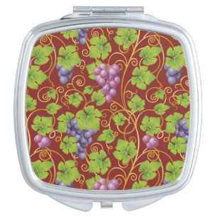 Grape Pattern Makeup Mirror