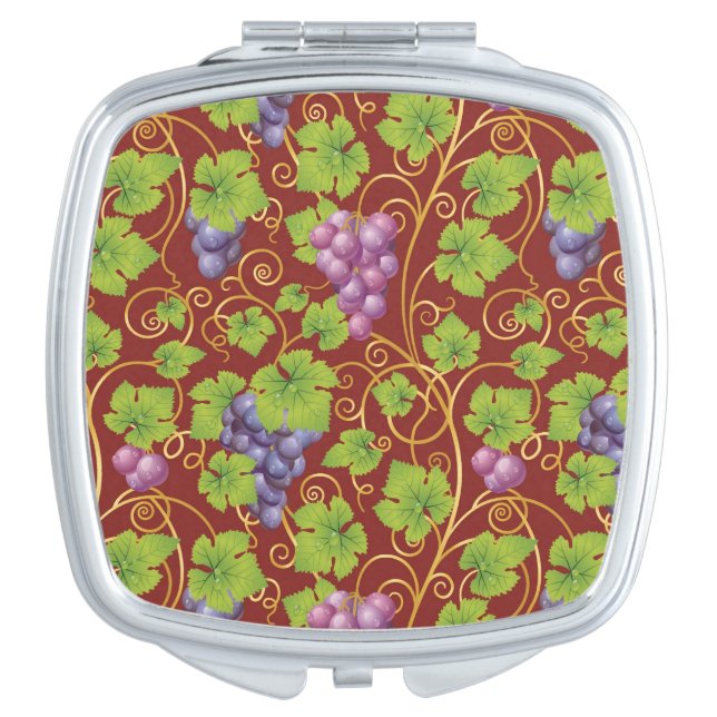 Grape Pattern Makeup Mirror (Front)