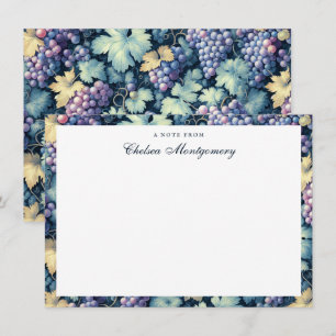 Grape Pattern Name Personal Note Card