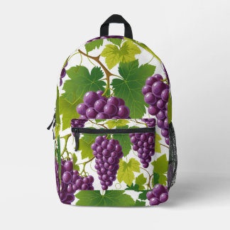 Grape Pattern Printed Backpack