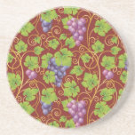 Grape Pattern Sandstone Coaster