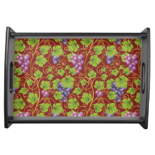 Grape Pattern Serving Tray