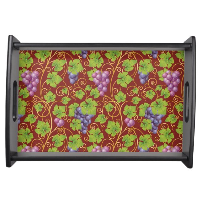 Grape Pattern Serving Tray (Front)