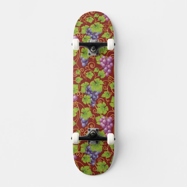 Grape Pattern Skateboard Deck (Front)