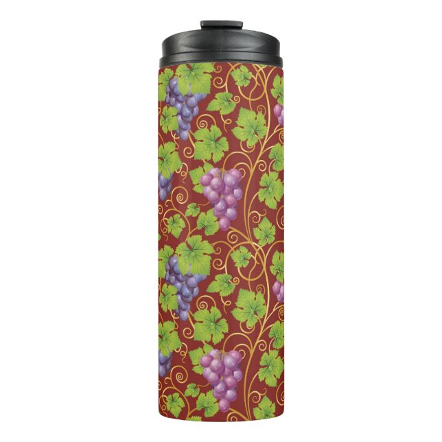 Grape Pattern Thermal Tumbler (Front)
