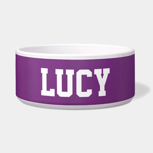 "Grape Purple" Dog Bowl (Front)