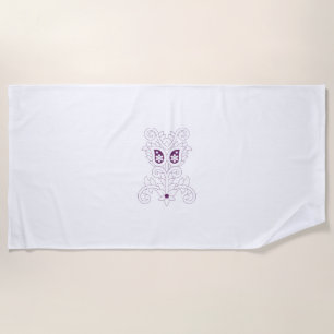 Grape Purple, Grape, Honey Flower decorative Beach Towel