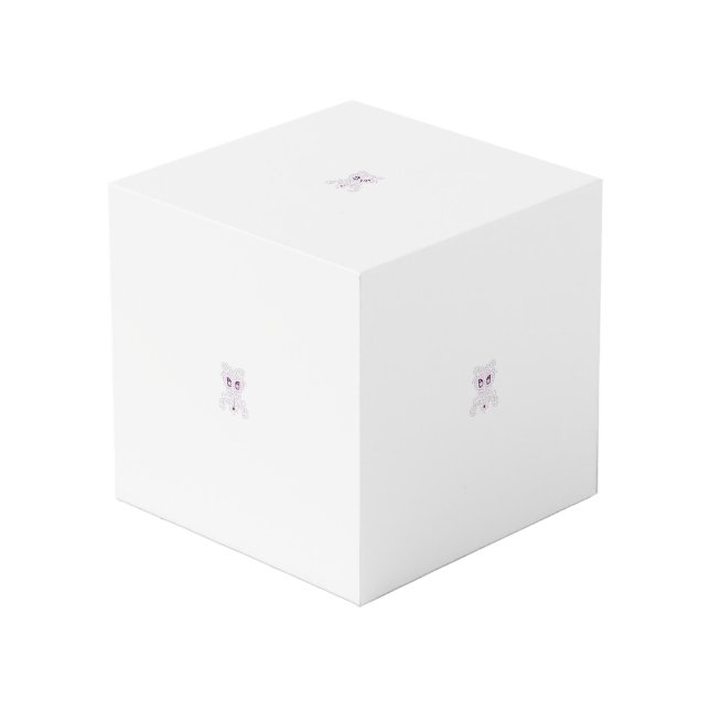 Grape Purple, Grape, Honey Flower decorative Cube (Front Angled)