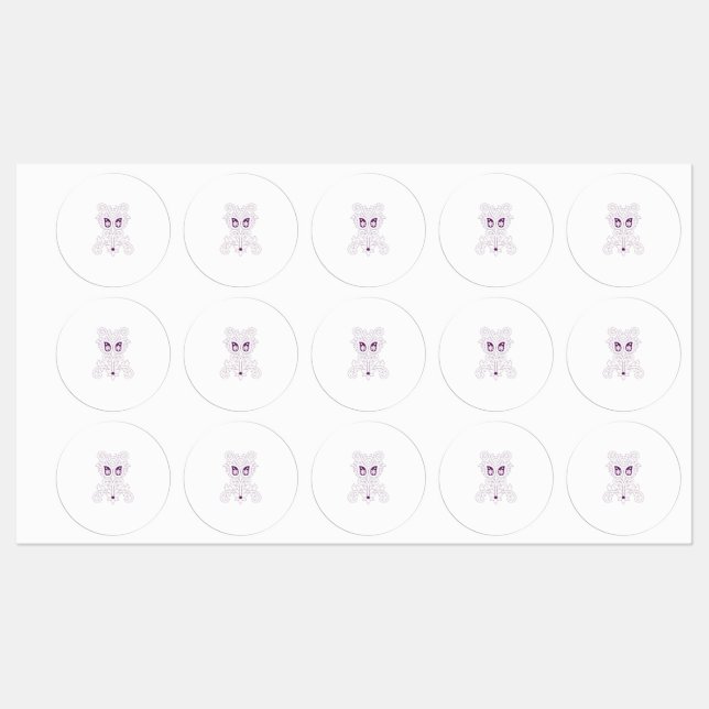Grape Purple, Grape, Honey Flower decorative Labels (Sheet)