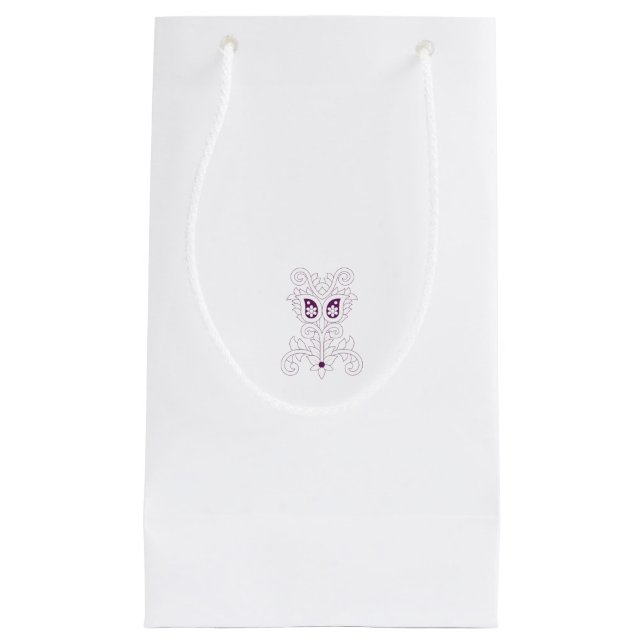 Grape Purple, Grape, Honey Flower decorative Small Gift Bag (Front)