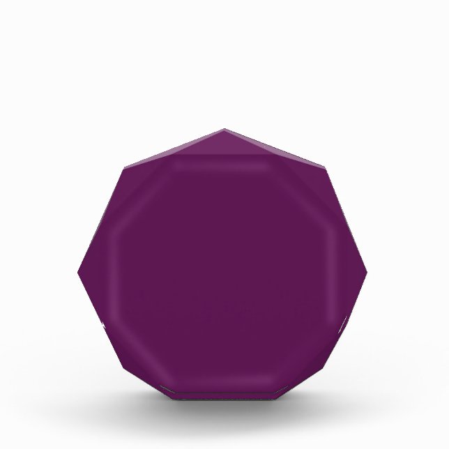 Grape purple (solid color)  acrylic award (Front)