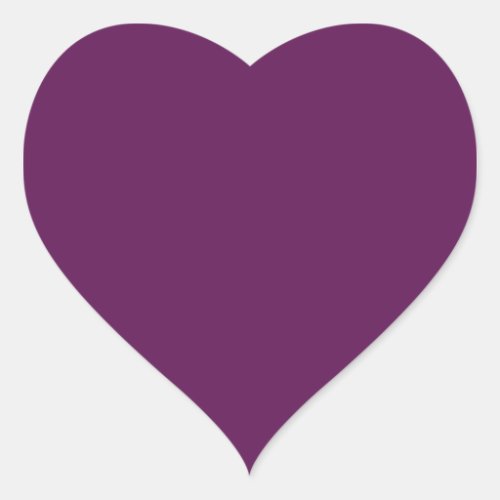 Grape purple solid color  heart sticker