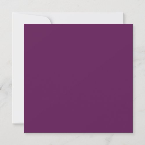 Grape purple solid color  invitation