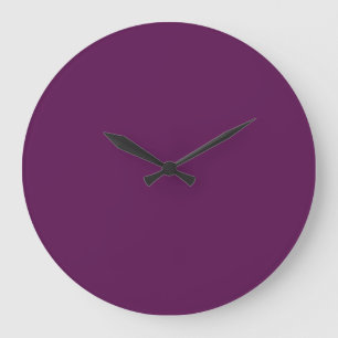 Grape purple (solid color) large clock