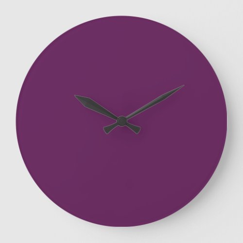 Grape purple solid color large clock