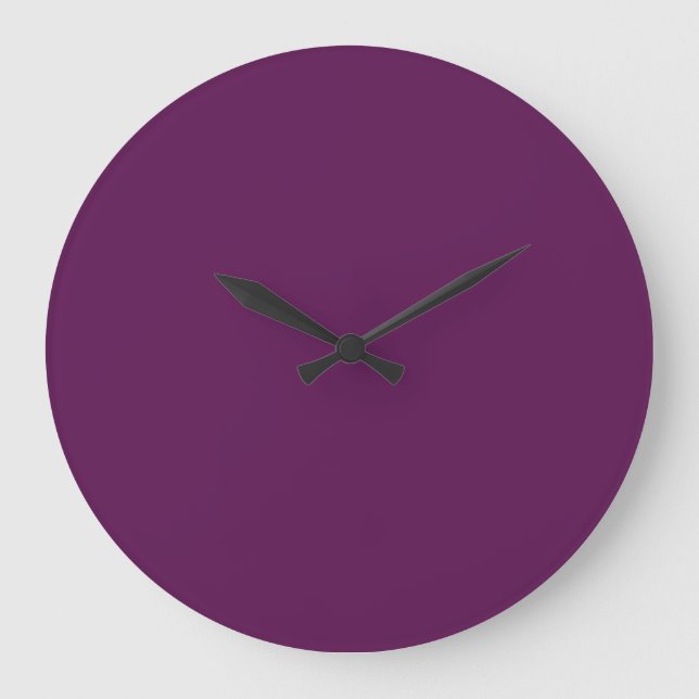 Grape purple (solid color) large clock (Front)