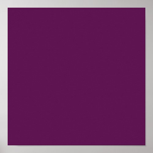 Grape purple solid color  poster