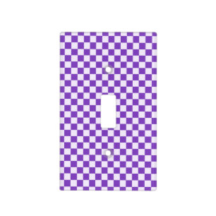 Grape soda checkerboard pattern light switch cover
