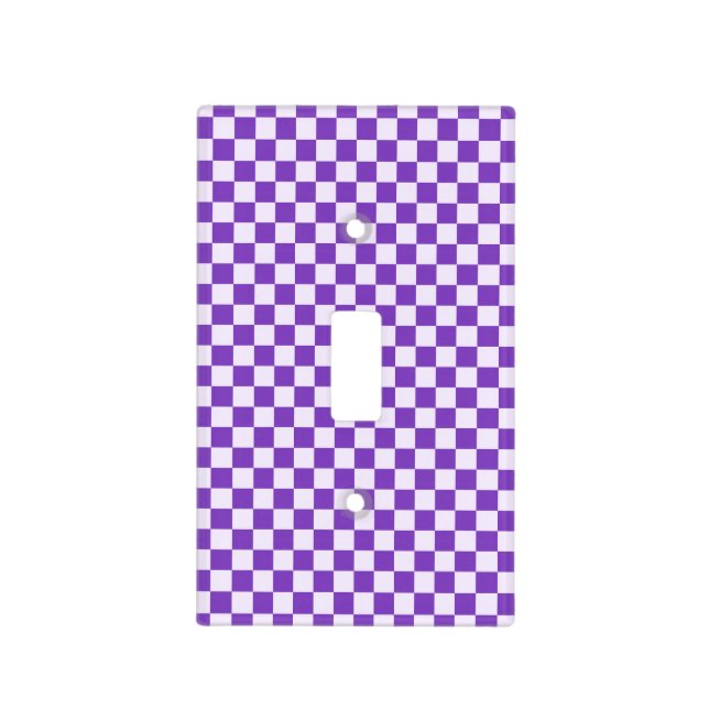 Grape soda checkerboard pattern light switch cover (Front)