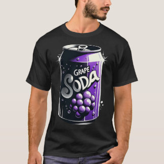 Grape Soda Distressed Print Stylish And Vibrant T-Shirt