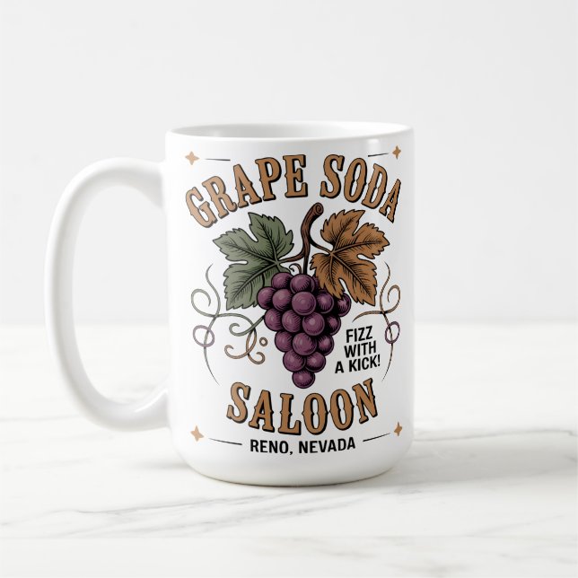 Grape Soda Saloon Coffee Mug (Left)