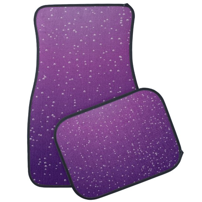 Grape Soda with Tiny Bubbles Background Art Car Mat (Set)