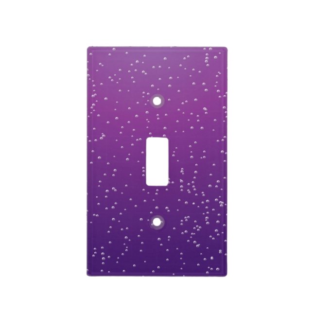 Grape Soda with Tiny Bubbles Background Art Light Switch Cover (Front)
