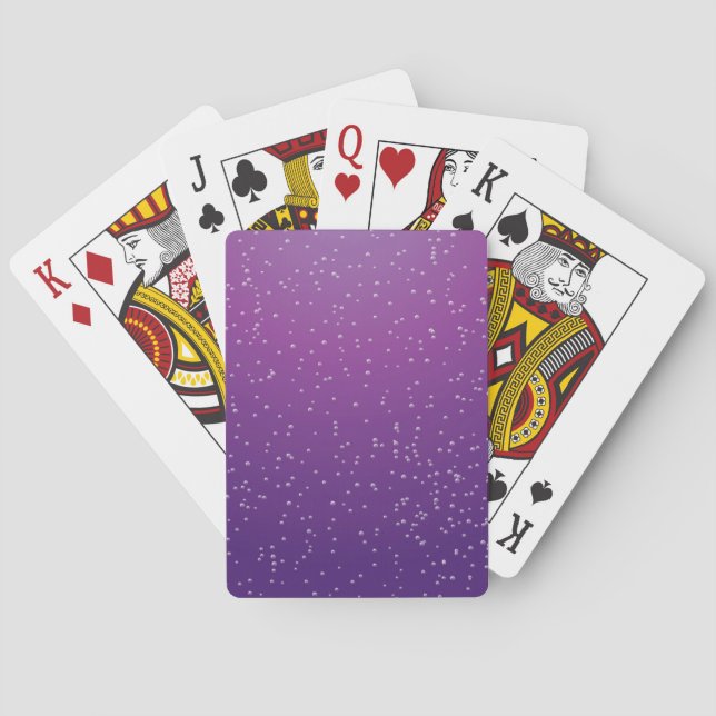 Grape Soda with Tiny Bubbles Background Art Poker Cards (Back)