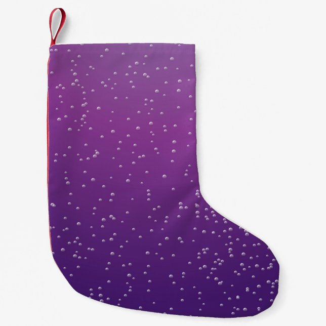 Grape Soda with Tiny Bubbles Background Art Small Christmas Stocking (Front)