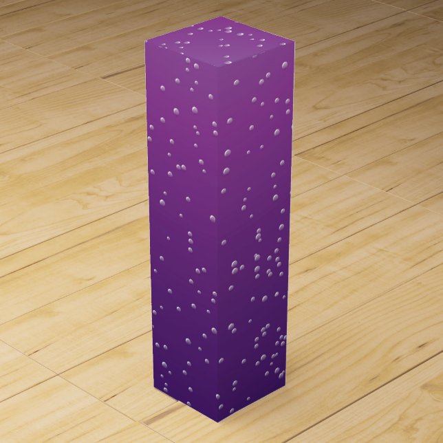 Grape Soda with Tiny Bubbles Background Art Wine Gift Box (Front)