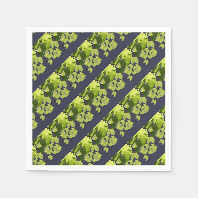 Grape Vine Green Leaves Napkins (Front)