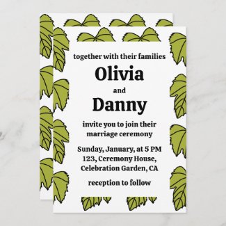 Grape Vine Green Leaves Vines Botanical Wedding