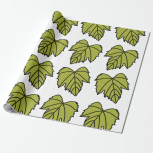 Grape Vine Green Leaves Vines Wrapping Paper
