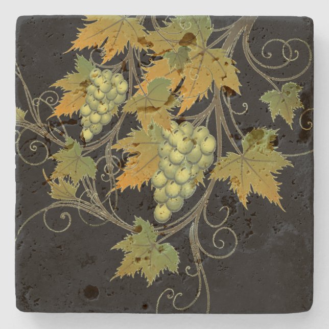 Grape Vine Stone Coaster (Front)