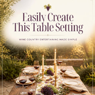 Grape Vine Table Runner for Wine Country Dining