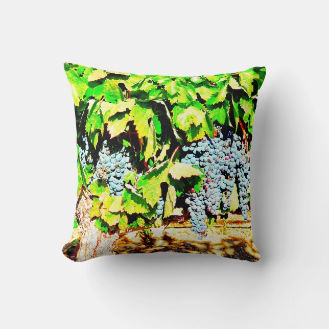 Grape Vines  Throw Pillow (Front)