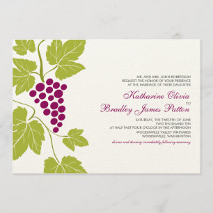 Grape Vines Wedding Invitation