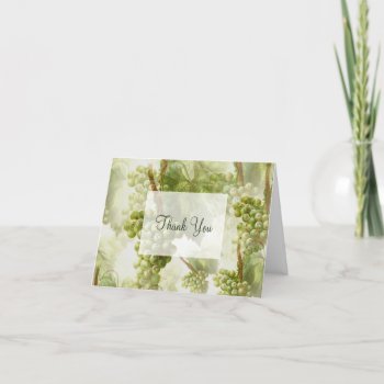 Grape Vines Winery Themed Wedding Thank You Card by Hannahscloset at Zazzle