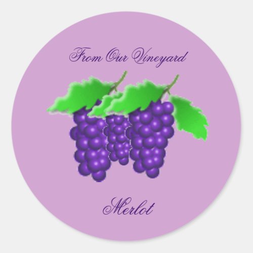 Grape Vineyard Preserves or Wine Canning Label