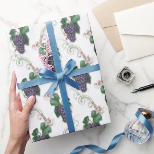 Grape wine pattern wrapping paper