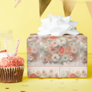 Grapefruit and Flowers In Water Wrapping Paper