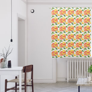 Grapefruit and Lemons Watercolor Citrus Blackout Curtains