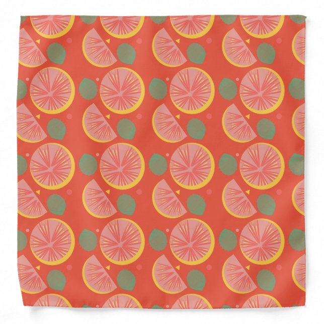 Grapefruit and Slices Confetti Bandana (Front)