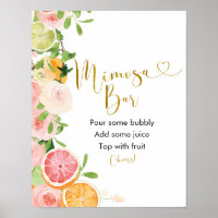 ADELLA Modern Minimalist Bridal Mimosa Bar Sign