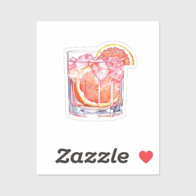 Grapefruit Citrus Cocktail Sticker (Sheet)
