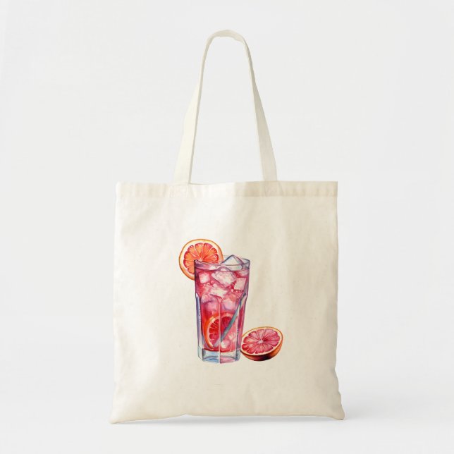 Grapefruit Citrus Cocktail Tote Bag (Front)