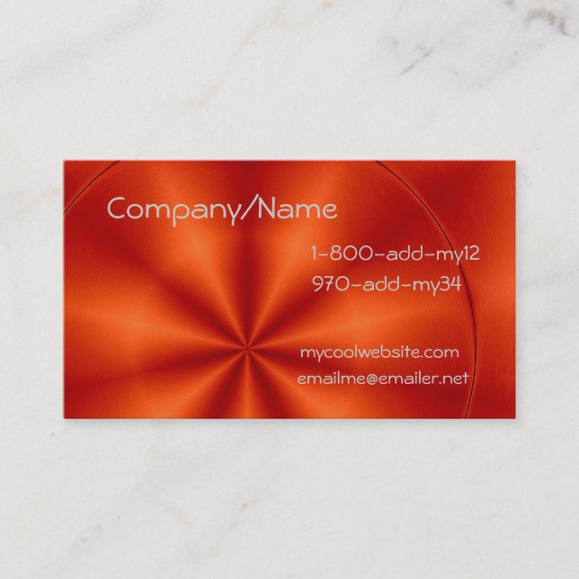 Grapefruit Color Business Card (Front)