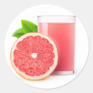 Grapefruit juice classic round sticker