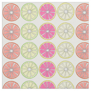 Grapefruit Lemon Lime Orange Citrus Fruit Slices Fabric
