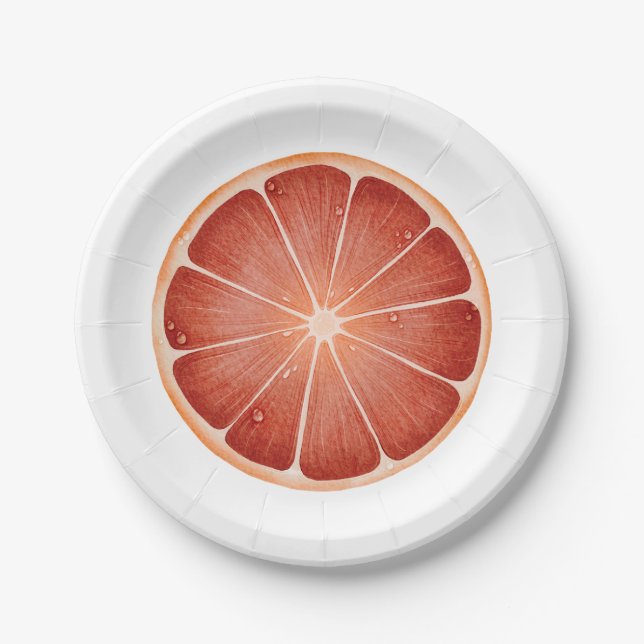 Grapefruit Paper Plate (Front)